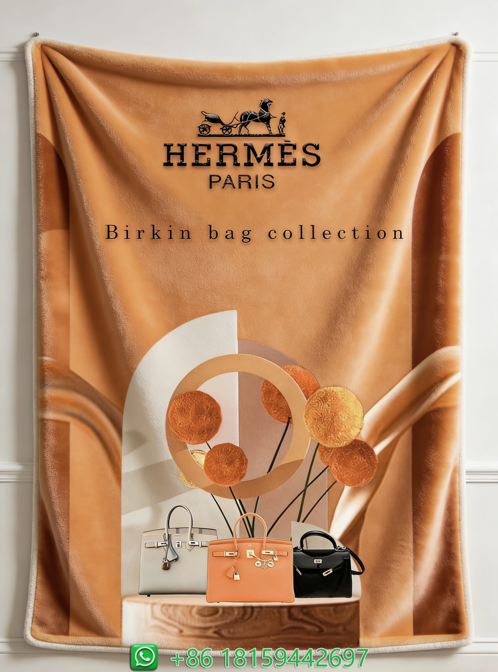 Hermes Throw Blankets